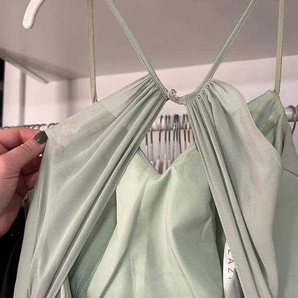 Azazie Dusty Sage A6 Bridesmaids Dress - Picture 6 of 8